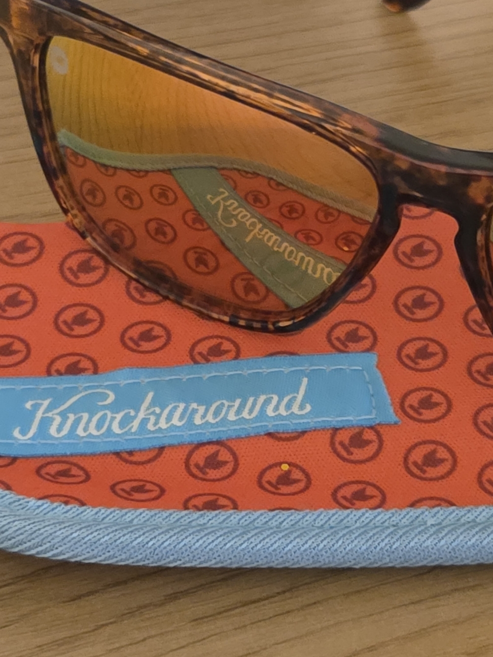 Knockaround Women's Tortoiseshell Polarized Sunglasses with Amber Lenses - Picture 2 of 9